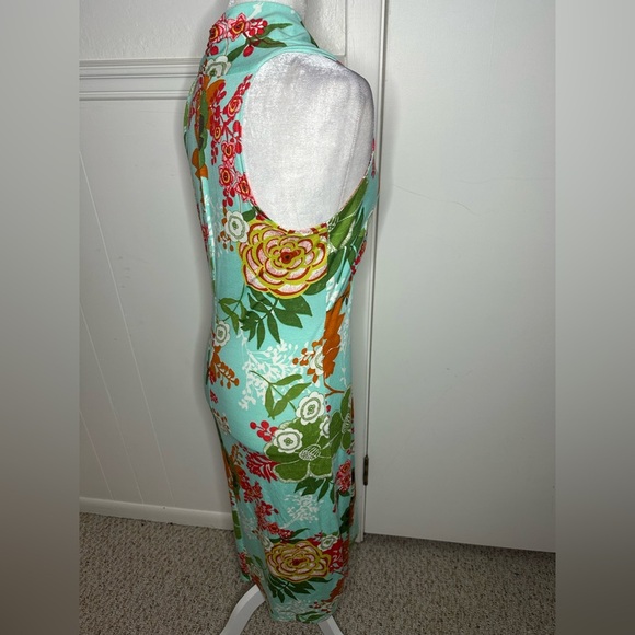 Ivy Jane Vibrant Floral Halter Dress size M new with tag - Picture 4 of 9